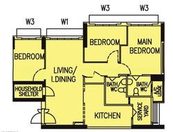 Blk 415C Waterfront I @ Northshore (Punggol), HDB 4 Rooms #575619591